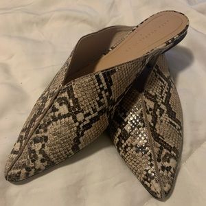 Zara snakeskin slippers / mules